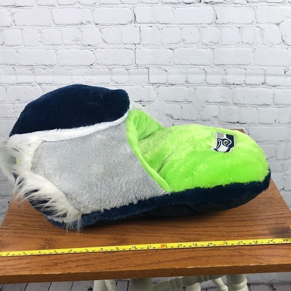 Seahawks Giant double foot warmer! Like new, measures 22” long approx Neon Green